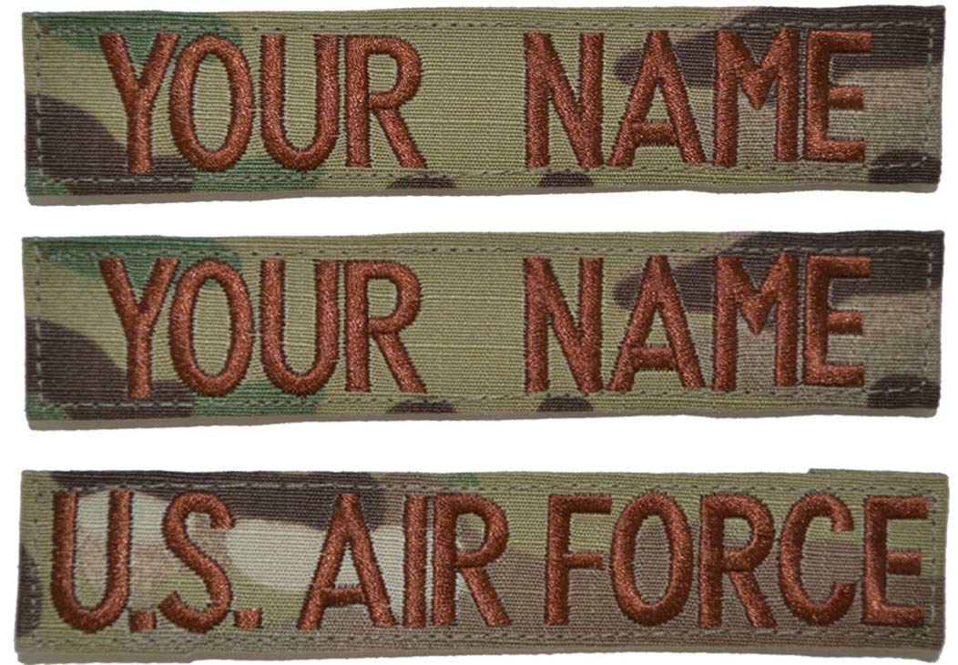 Custom 3-Piece Air Force OCP Name Tape Set – Velcro® Backed (5" x 1")