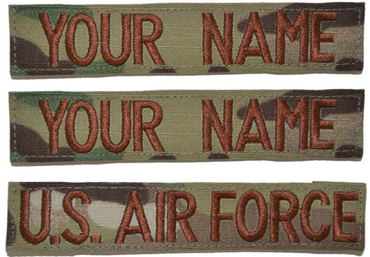 Custom 3-Piece Air Force OCP Name Tape Set – Velcro® Backed (5" x 1")