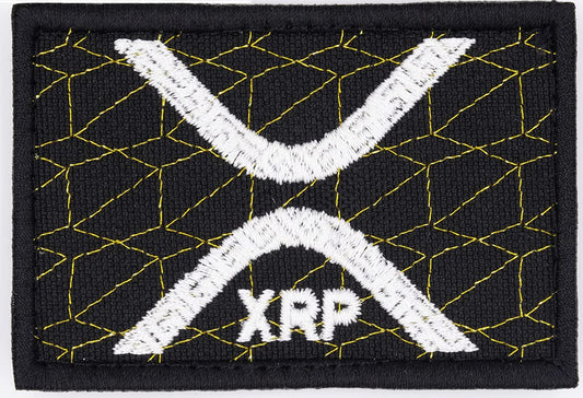 XRP Ripple Hook-Fastener Patch – Cryptocurrency & Blockchain Morale Patch