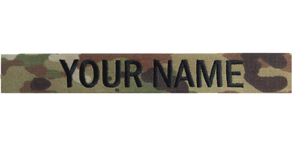 Custom U.S. Army Sew-On Name Tape – Multicam OCP with Black Embroidery