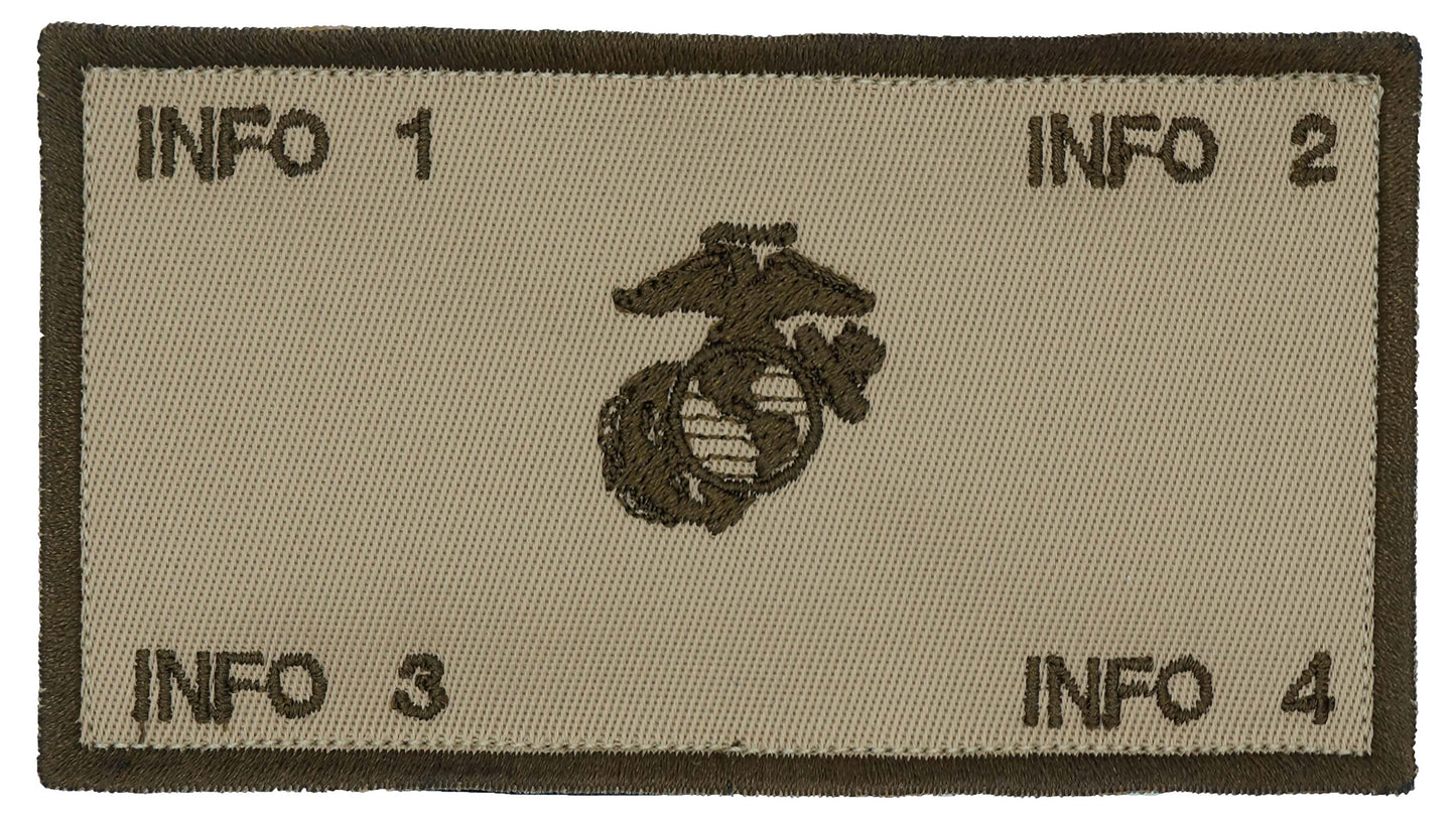 Custom USMC Flak Jacket Identification Patch / Tag – 2.25" x 4" Hook-Fastener Backed (V2)