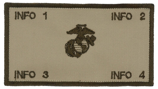 Custom USMC Flak Jacket Identification Patch / Tag – 2.25" x 4" Hook-Fastener Backed (V2)